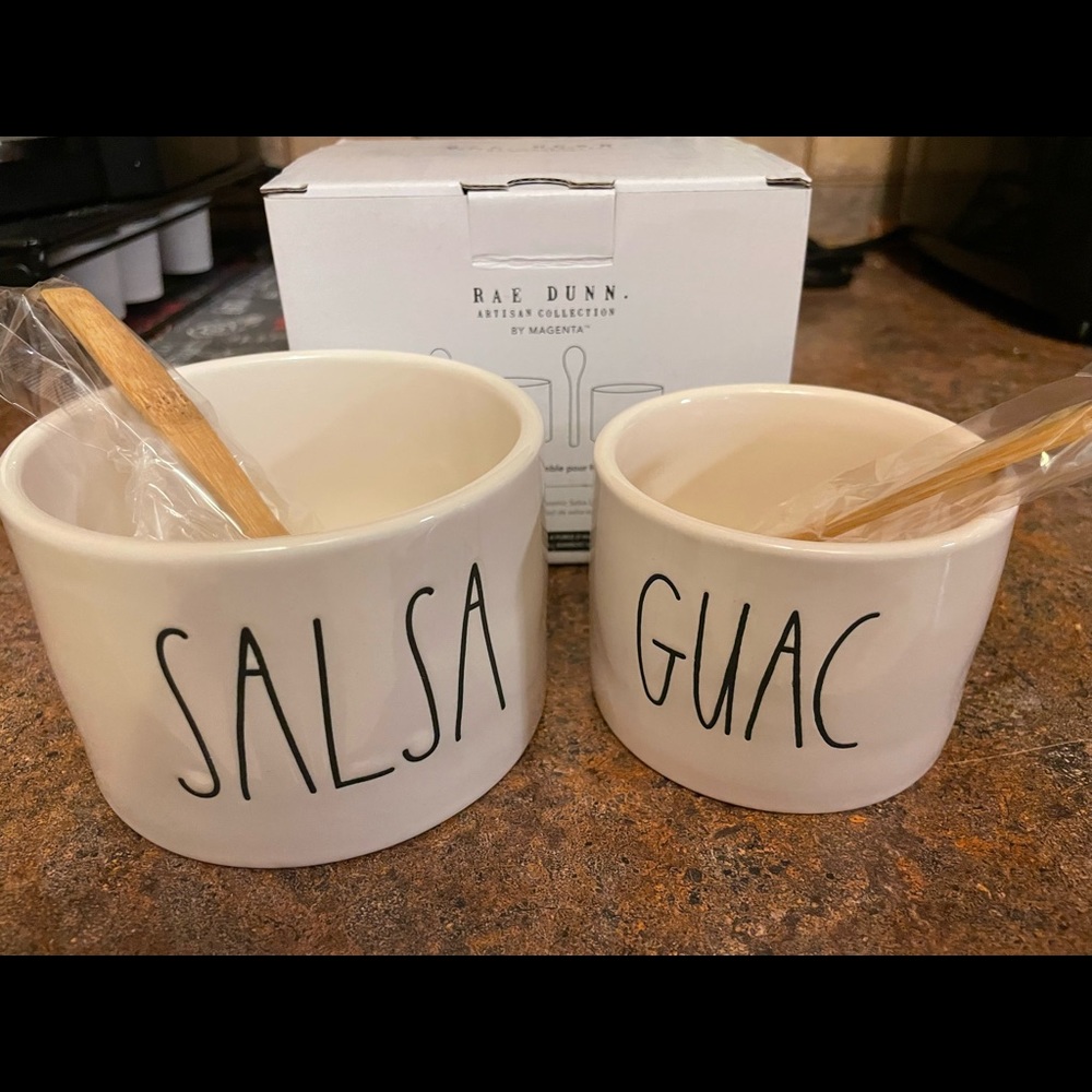 Rae Dunn Salsa and Quac bowls